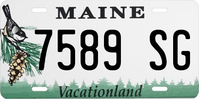 ME license plate 7589SG