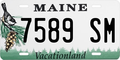 ME license plate 7589SM