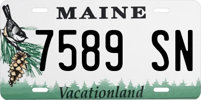 ME license plate 7589SN