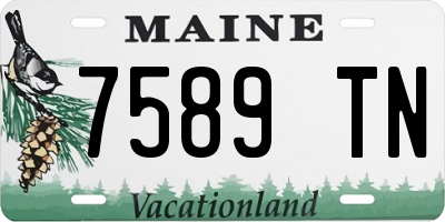 ME license plate 7589TN