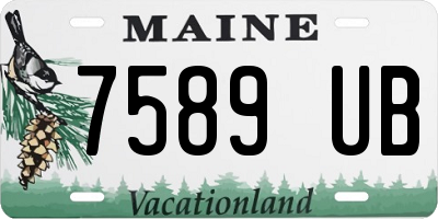 ME license plate 7589UB