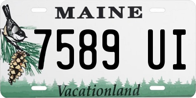 ME license plate 7589UI