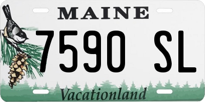 ME license plate 7590SL