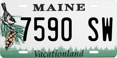 ME license plate 7590SW