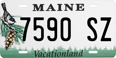 ME license plate 7590SZ