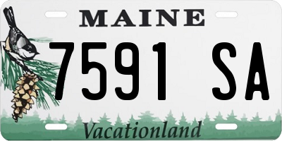 ME license plate 7591SA