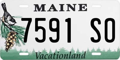 ME license plate 7591SO