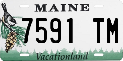 ME license plate 7591TM
