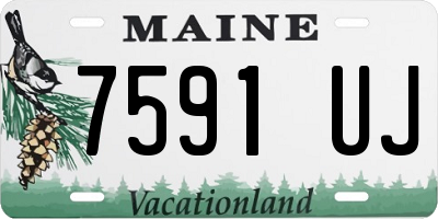 ME license plate 7591UJ
