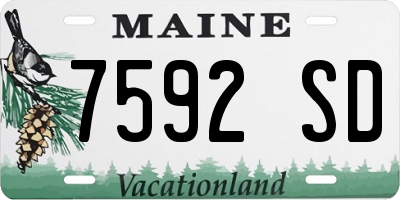 ME license plate 7592SD