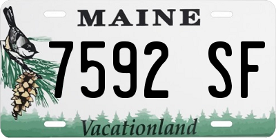 ME license plate 7592SF