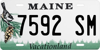 ME license plate 7592SM