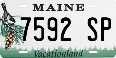ME license plate 7592SP