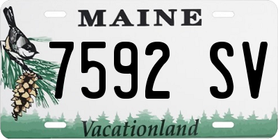 ME license plate 7592SV