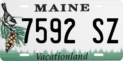 ME license plate 7592SZ