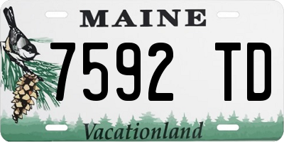 ME license plate 7592TD