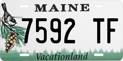 ME license plate 7592TF