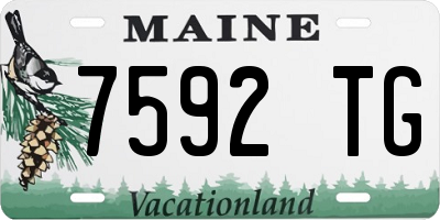 ME license plate 7592TG