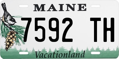ME license plate 7592TH