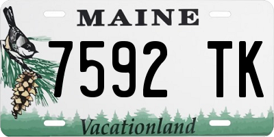 ME license plate 7592TK