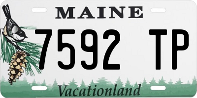 ME license plate 7592TP