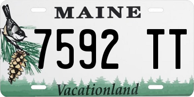 ME license plate 7592TT