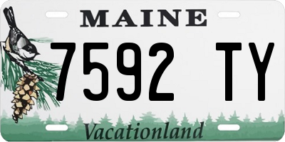 ME license plate 7592TY