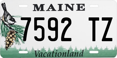 ME license plate 7592TZ