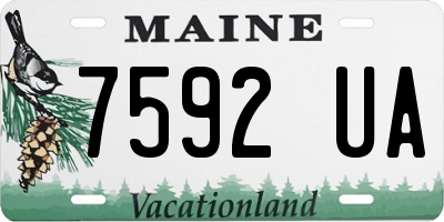ME license plate 7592UA