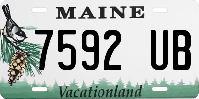 ME license plate 7592UB