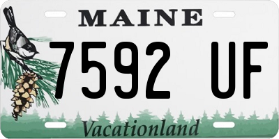 ME license plate 7592UF