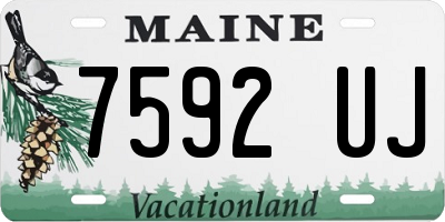 ME license plate 7592UJ