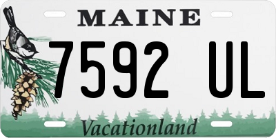 ME license plate 7592UL