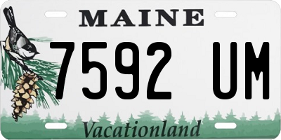 ME license plate 7592UM