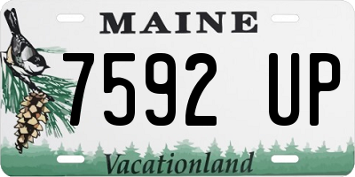 ME license plate 7592UP