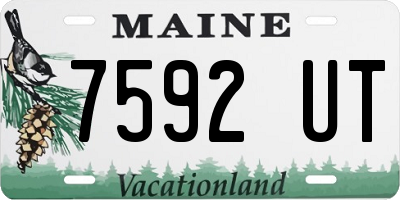 ME license plate 7592UT