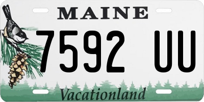 ME license plate 7592UU