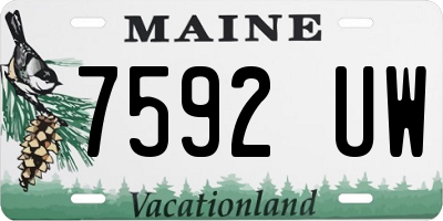 ME license plate 7592UW