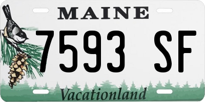 ME license plate 7593SF