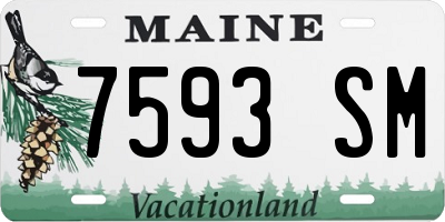 ME license plate 7593SM