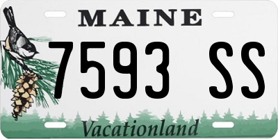 ME license plate 7593SS