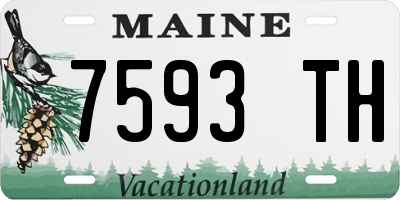 ME license plate 7593TH