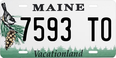 ME license plate 7593TO