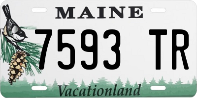 ME license plate 7593TR