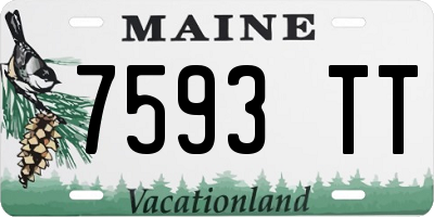 ME license plate 7593TT