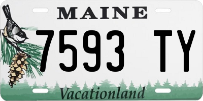 ME license plate 7593TY