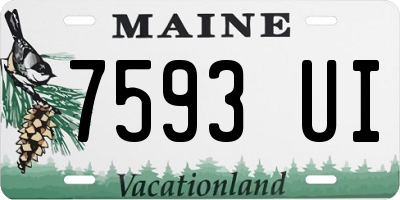 ME license plate 7593UI