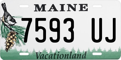ME license plate 7593UJ