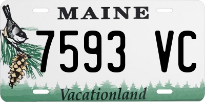 ME license plate 7593VC