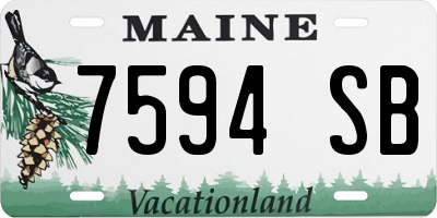 ME license plate 7594SB